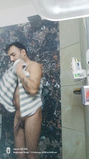 Enjoy morning bath and excercise with stepdaddy nude position