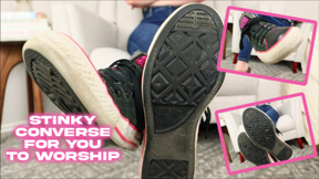 Stinky Converse for You to Worship- Foot Fetish- Verbal Humiliation- Smelly Shoe Fetish