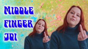 Middle finger JOI