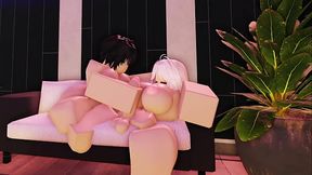 Getting ran through by a hung Futanari in roblox