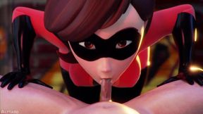 Elasti Girl Small Pleasures (The Incredibles Cartoon Blowjob)