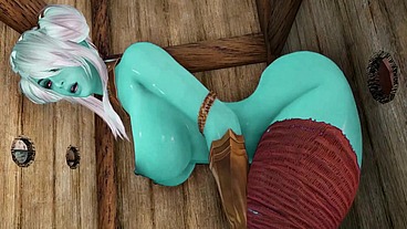 Skyrim Gloryhole Hentai Manara Blue Adventure Skin Colored Sex 3D Porn Animation Clear Blue Skin