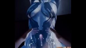 Tight Ass Pussy Cortana Getting Her Digital Bald Pussy Fucked