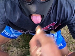 Shemale tranny gets blowjob before sucking