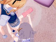 Keqing uses a onahole on futa Jean.