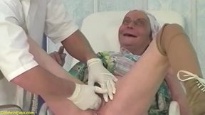 Dirty Grandma Rough Fisted By Her Doctor