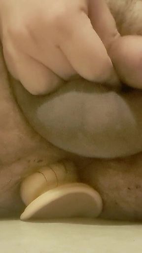 Chubby Sissy Cumming in Chastity