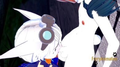 Furry Cinderace creampie romp in 3D hentai
