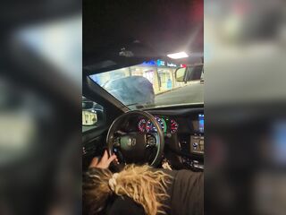 DAD GETS SLOPPY DEEPTHROAT ROAD HEAD W/ TWAT OUT DRIVE THRU PUBLIC CAR ORAL