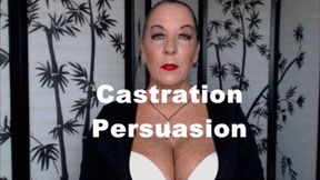 Castration Persuasion Goddess Natasha shares the reasons and eroticism of extreme Femdom of male castration and gelding as males are neutered and made a eunuch XHD (MP4)