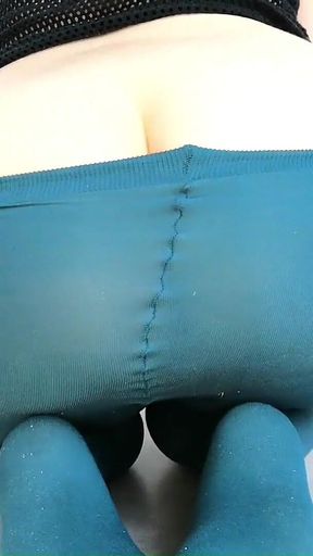 Big, Round Ass: Green Transparent Pantyhose JOI