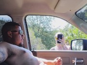 I got caught by cute girl while I was jerking off in my truck in public at the park