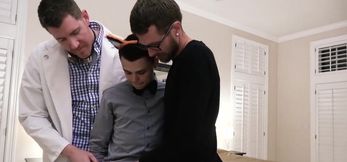 Tiny twink without any protection and spitroaste