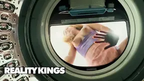 Mandy Rhea Goes To Check Her Laundry & Catches Her Stepdaughter Callie Black Humping The Dryer - Hot Videos
