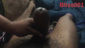 hand job and cum with a big brest african grandma