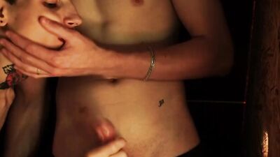 European twink enjoys close-up view of cum-filled glory hole