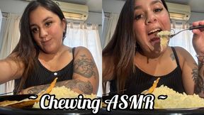 Chewing in the foreground