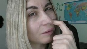 Come very close to the camera and pick your nose looking into the camera WNV FULL HD 1080p