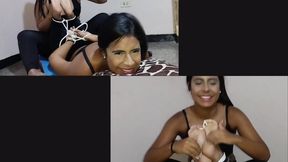 Video two in one hogtie Irama and Daniela