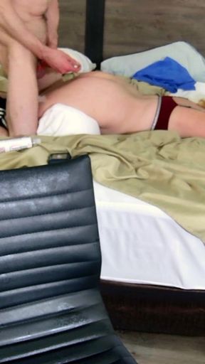 Fuck Her to Edge of Bed and Head Hanging Over as I Cont. to Pound