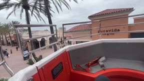 Amateur babe blows POV blowjob on Ferris wheel