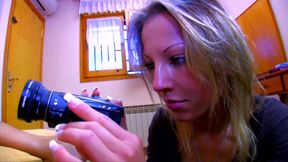 Blonde woman gives a nice blowjob before a good fuck