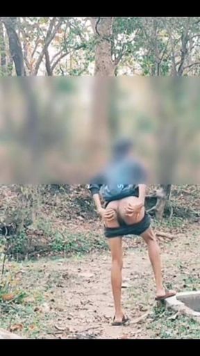 Village Men Cumming in Outdoor