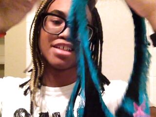 T-girl sniffs her perspired pants