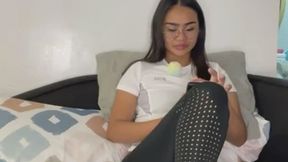 asian Filipina Showing off all my footwears and socks