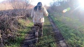 Cheating wife goes fur coat shopping with her husband's friend She will suck his cock out door 221