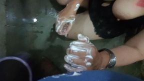 married woman fucks stranger in club bathroom