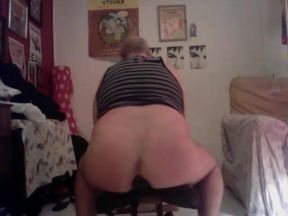 Stripping Wanking Dildo Fat Ass Pig