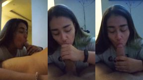 mi novia timida me chupa la verga en frente de la camara
