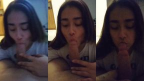 mi novia timida me chupa la verga en frente de la camara