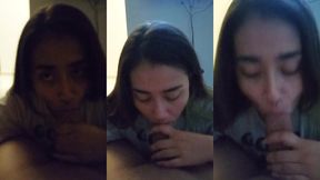 mi novia timida me chupa la verga en frente de la camara