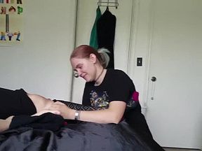 Tiny Girl Worships Amazon’s Size 13 Feet