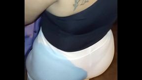 BIG ASS MATURE WOMAN IN THREAD ON THE STREET WITH SEE-THROUGH LEGGINGS
