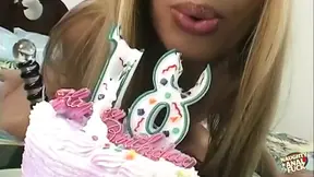 Her Favorite Presents at Her Birthday Party Were Multiple Big Cocks