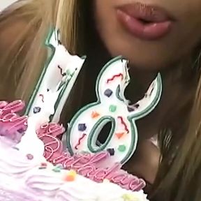 Her Favorite Presents at Her Birthday Party Were Multiple Big Cocks