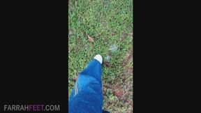 walking the grass socks removal