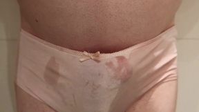 Dirty young trans girl shower shock hard cum kinky piss dildo solo