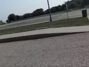 Fucking my ass at a rest stop