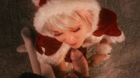 Christmas Miracle: Japanese Figurine Comes to Life as Sex Doll and Gives Handjob, Footjob, and Blowjob