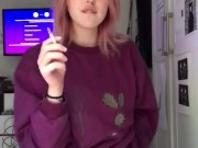 teasing..having fun and smoking