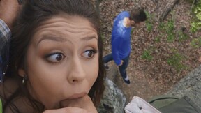 Cheating Teen FaceFucked on a Tree! ft. Catalina Ossa