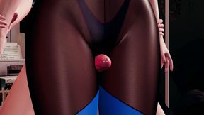 Sexy Miranda in 3D Animation - Thighjob Fetish Featuring Pantyhose and Bikini, Reverse Lifting Hard Fuck Accompanied by Moans