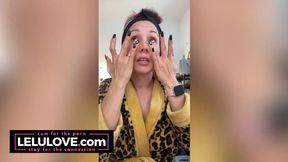 Lelu Love shows off big breasts in Halloween makeup and nail detailing