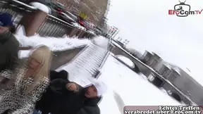 Double anal with blonde model and her friend