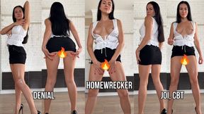 Bratty homewrecker JOI, denial, CBT
