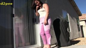 sinn sage locked out and pissing her tight pants